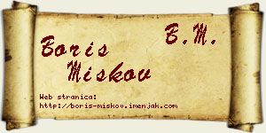 Boris Miškov vizit kartica